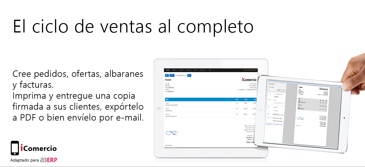 iComercio - Movilidad para a3ERP